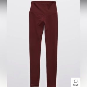 Offline By Aerie Real Me High Waisted Leggings in Burgundy